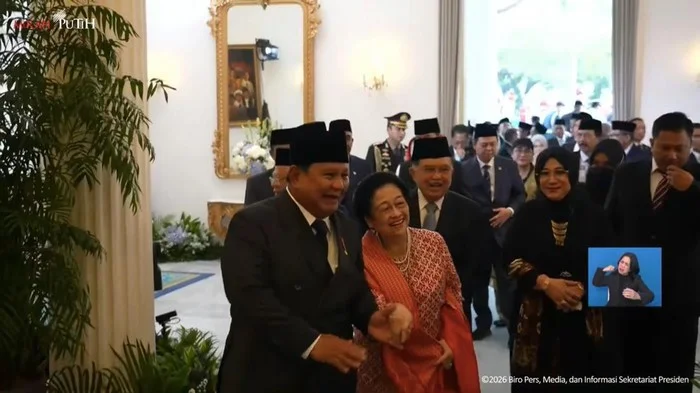 Momen Prabowo dan Megawati Gandengan Tangan di Hari Lahir Pancasila